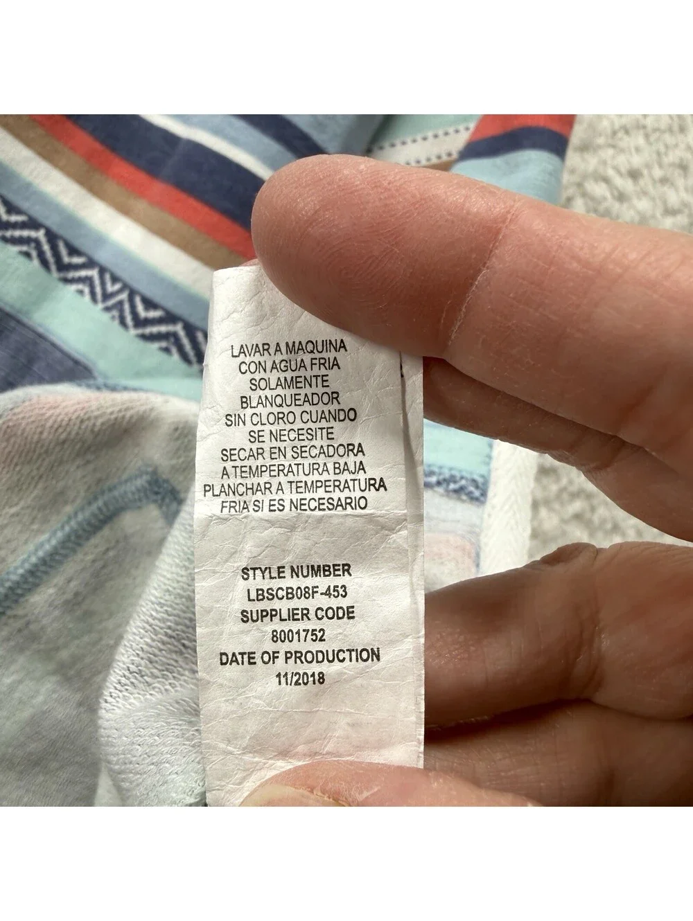 Lucky Brand Boys XL Baja Hoodie Southwestern Striped Henley Pullover